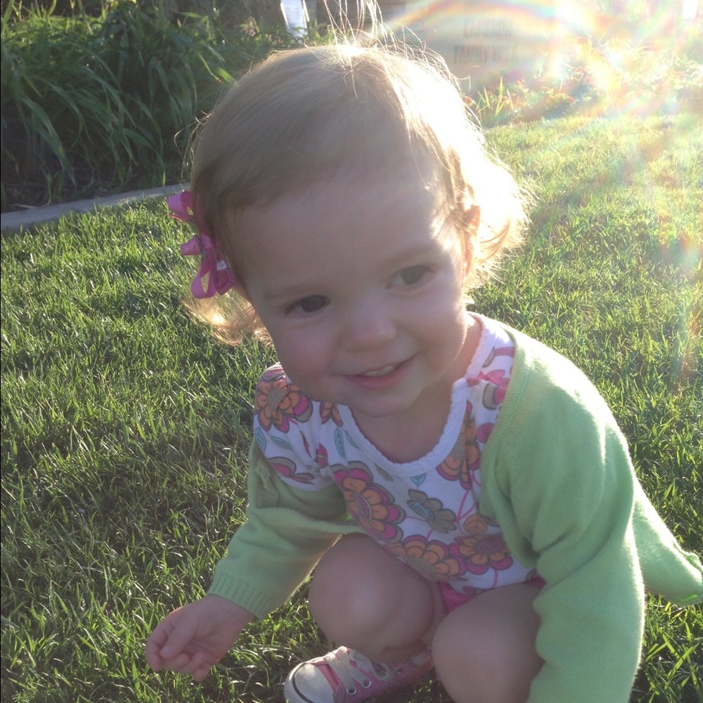 Little girls lime green sweater